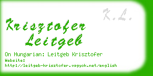 krisztofer leitgeb business card
